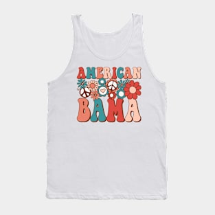Retro Groovy American Bama Matching Family 4th of July Tank Top